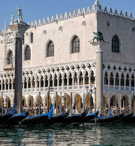Doge's Palace in Venice seen from the Grand Canal