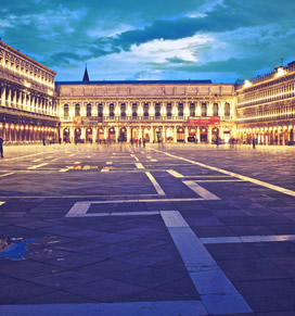 St Mark's Square in Venice without tourists